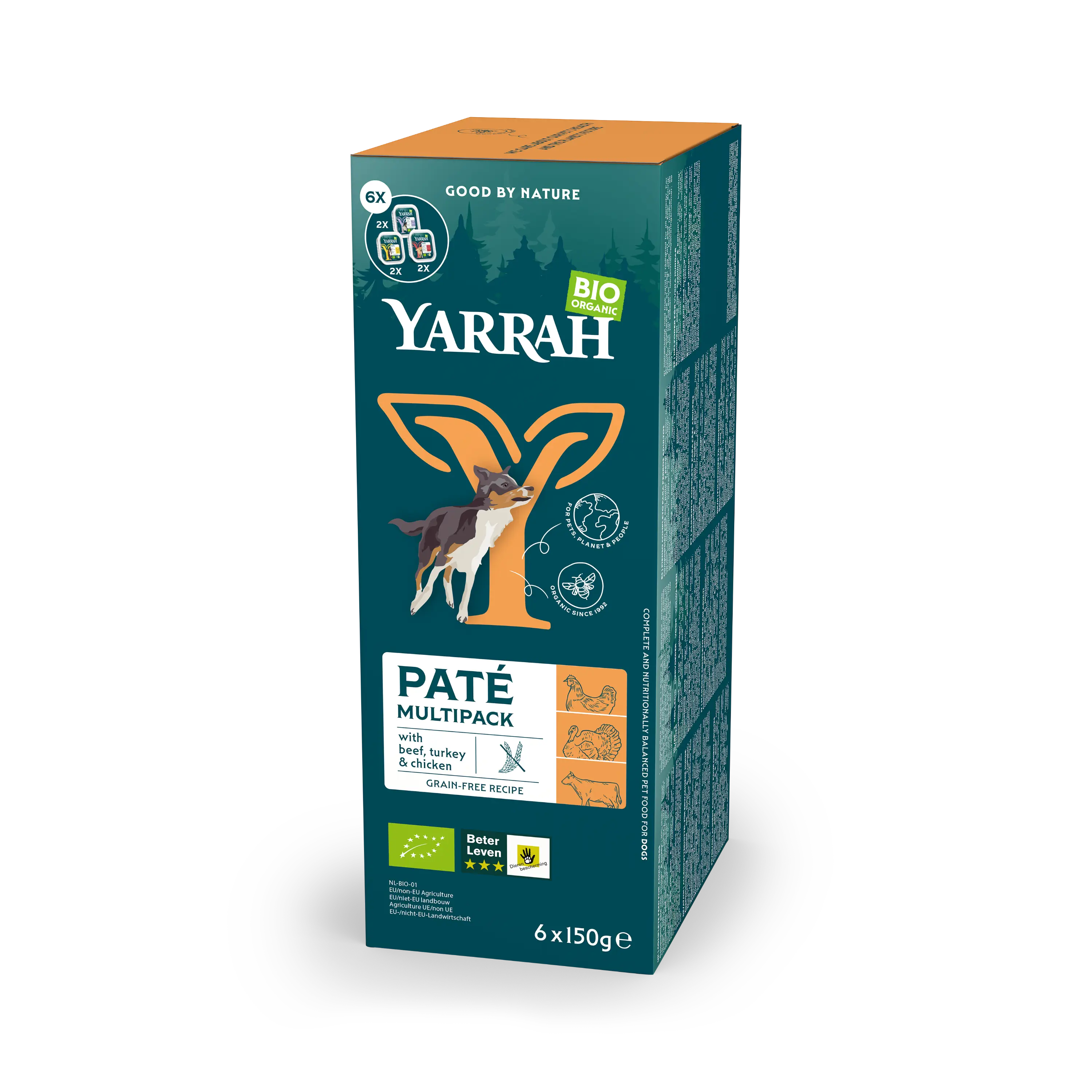 Biologisch hondenvoer paté in 3 smaken