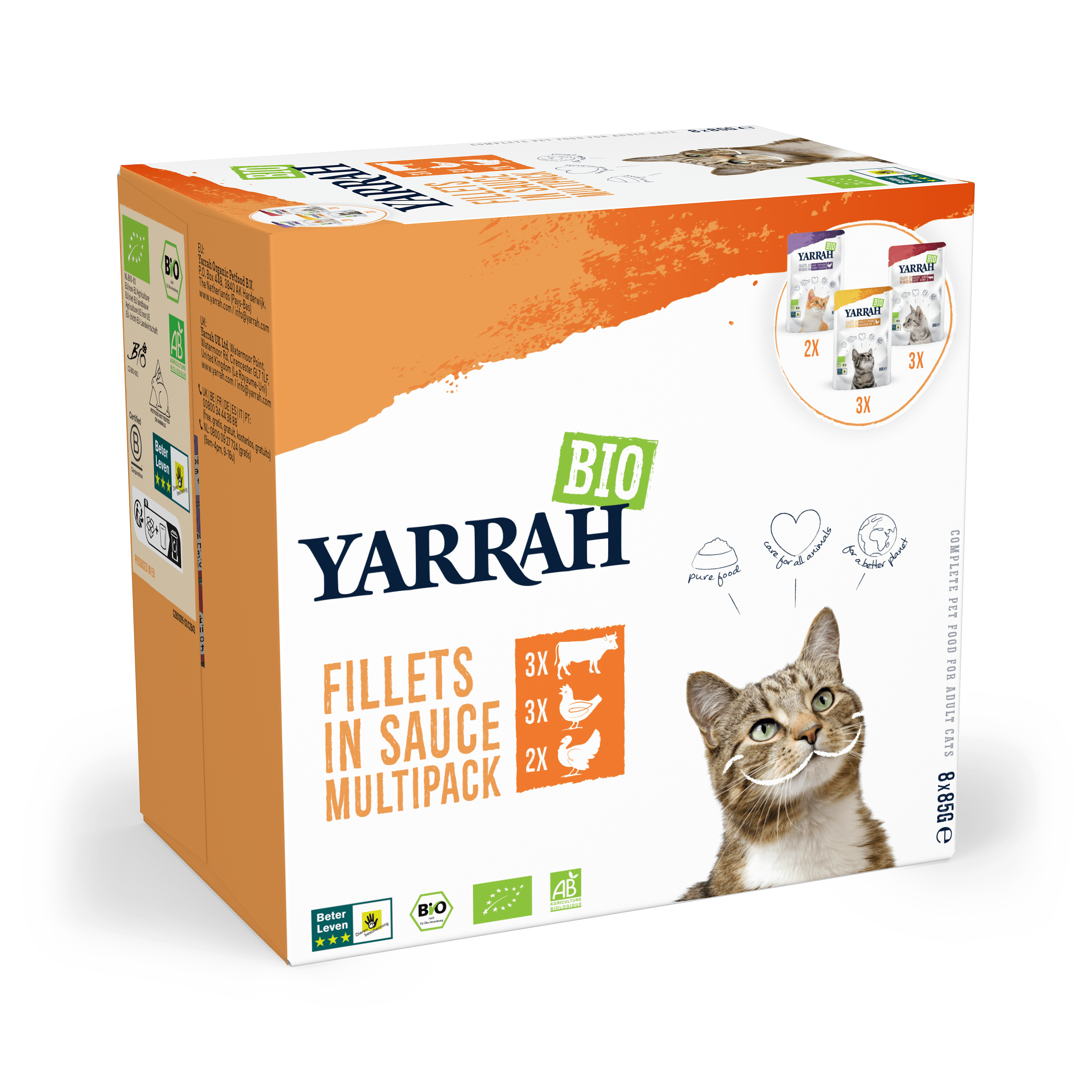 Biologisch kattenvoer filets in saus - Yarrah
