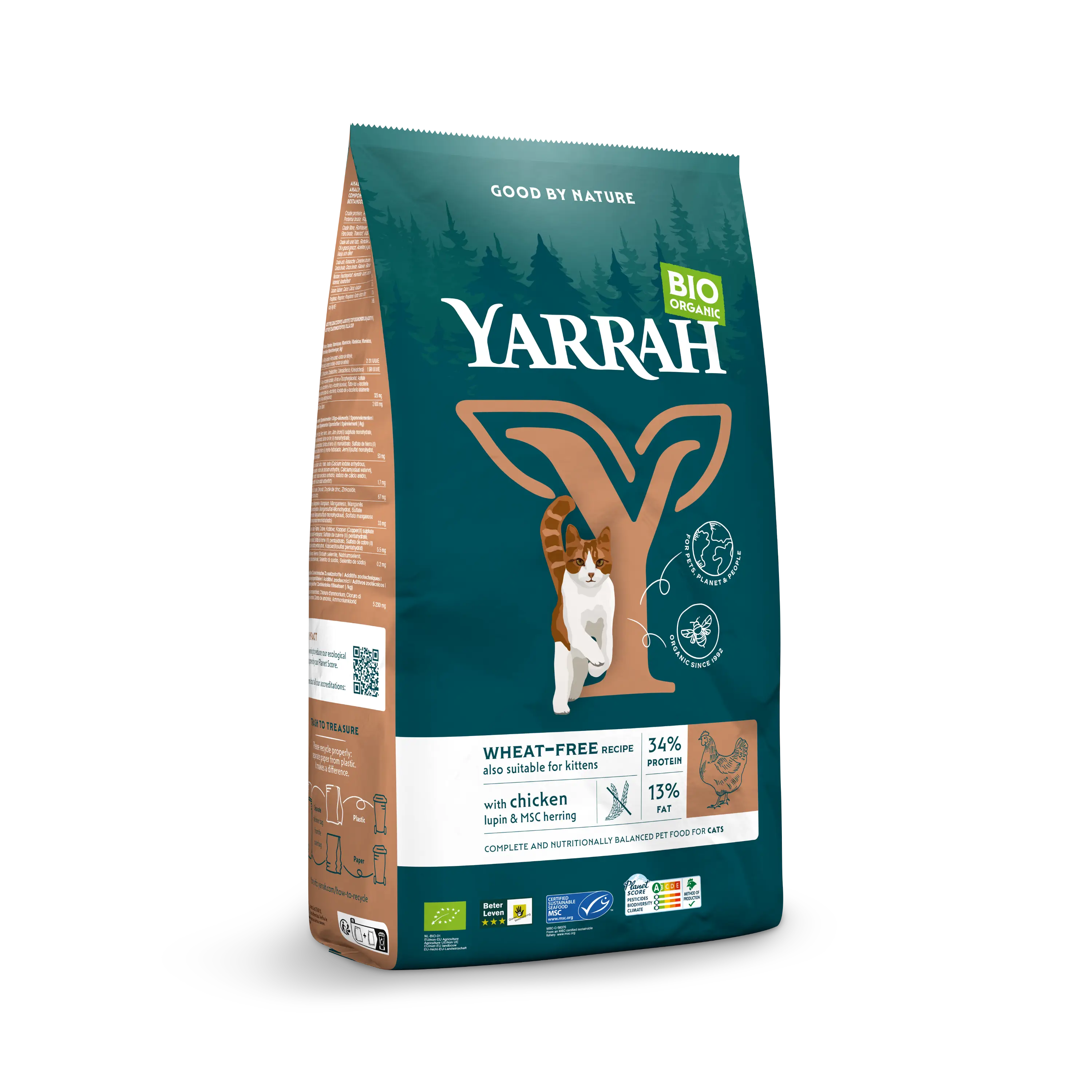 Yarrah organic cat food wheat free