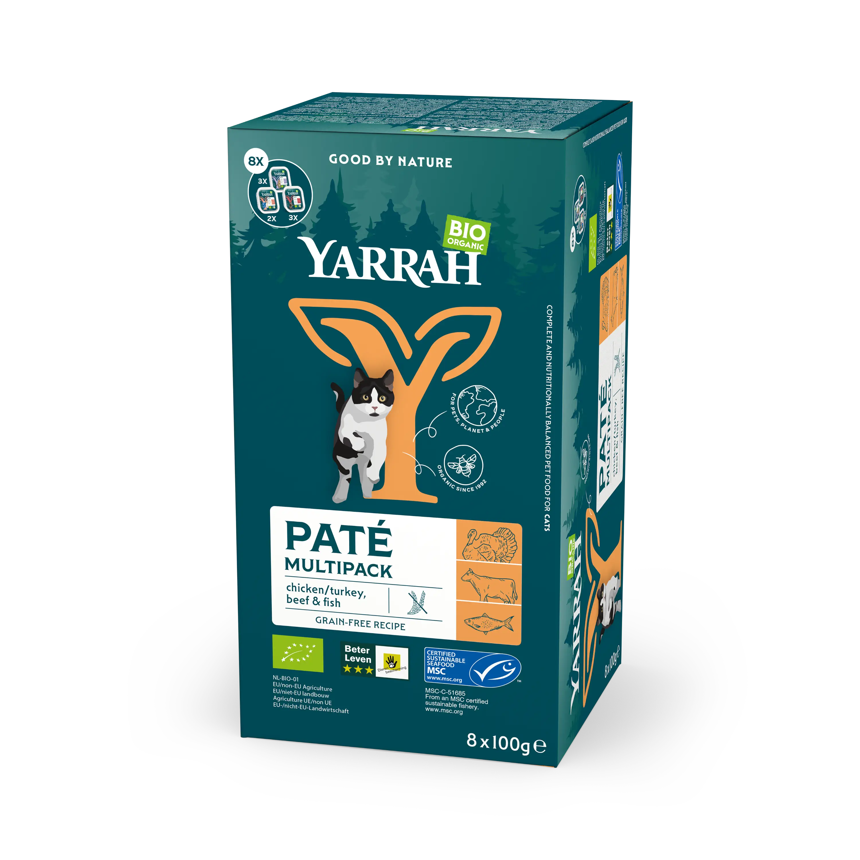Biologisch kattenvoer paté in 3 smaken