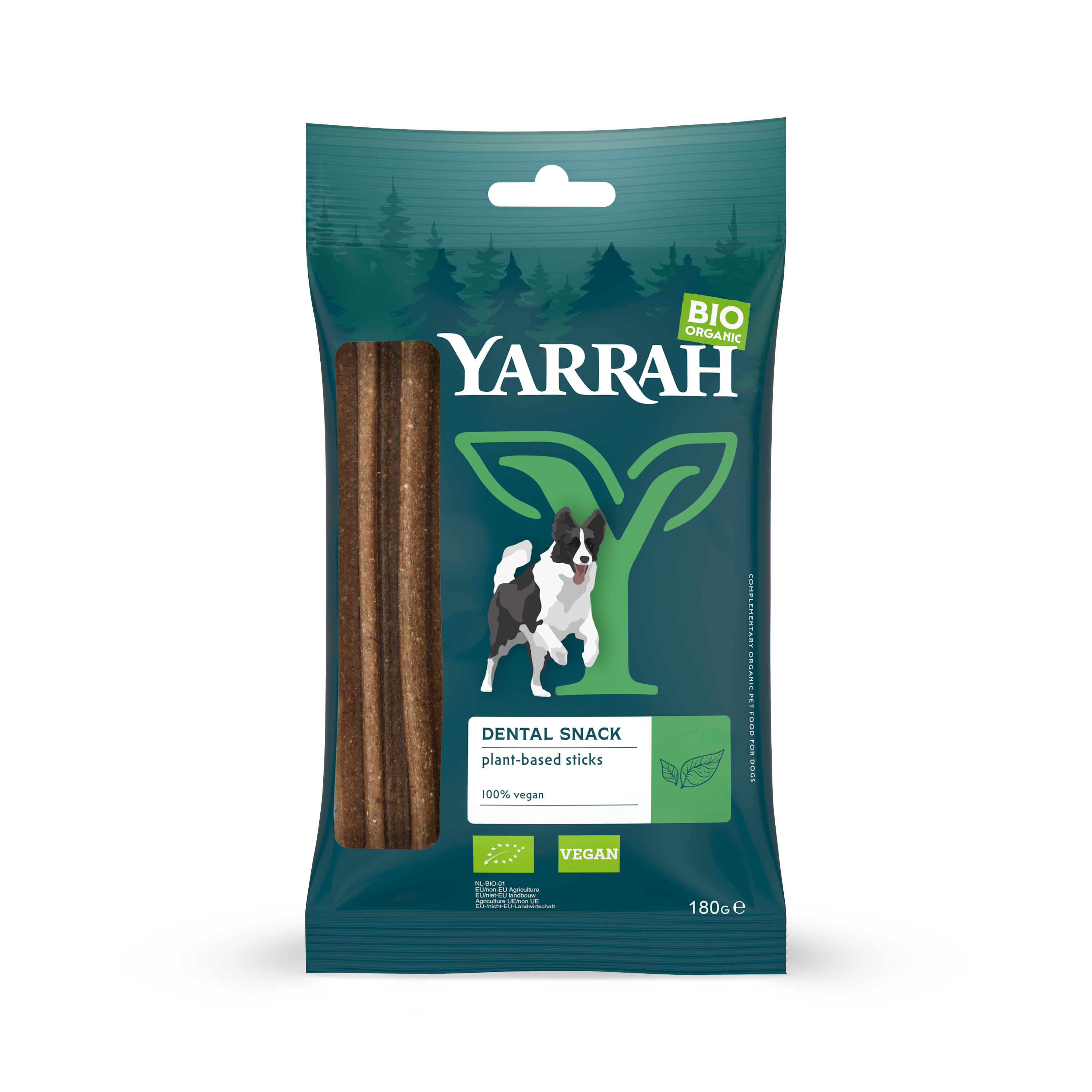 Biologische vegan dental sticks voor honden