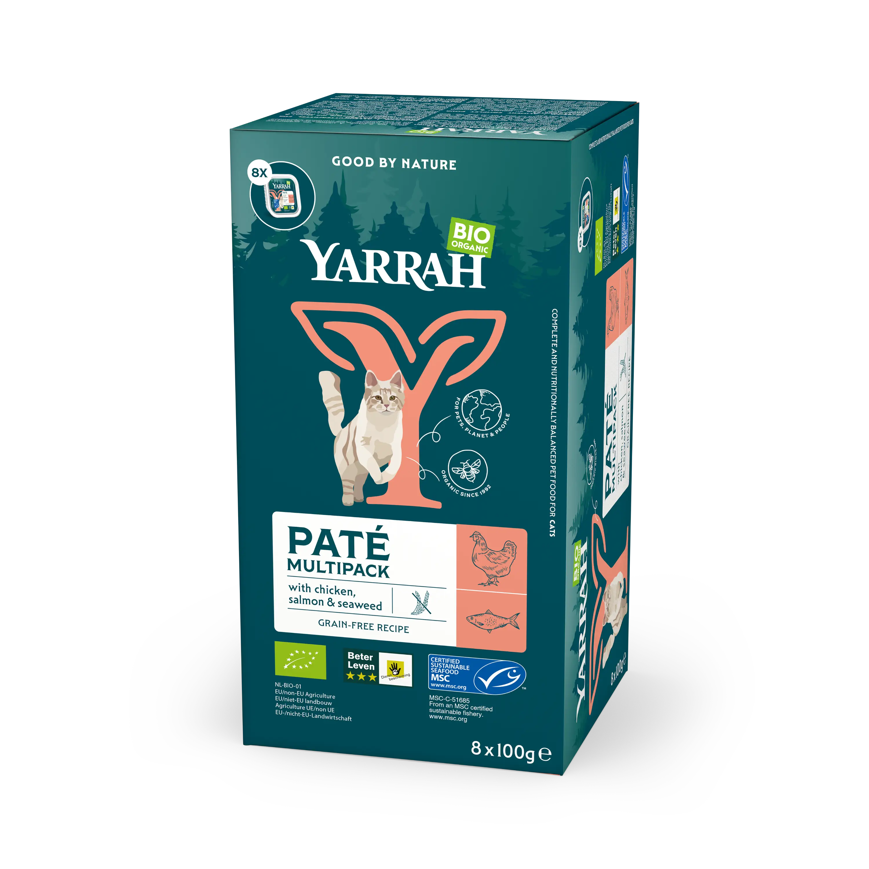 Biologisch kattenvoer paté met zalm