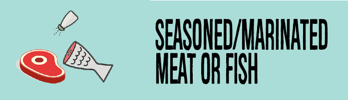 Cat no seasoned meat fish