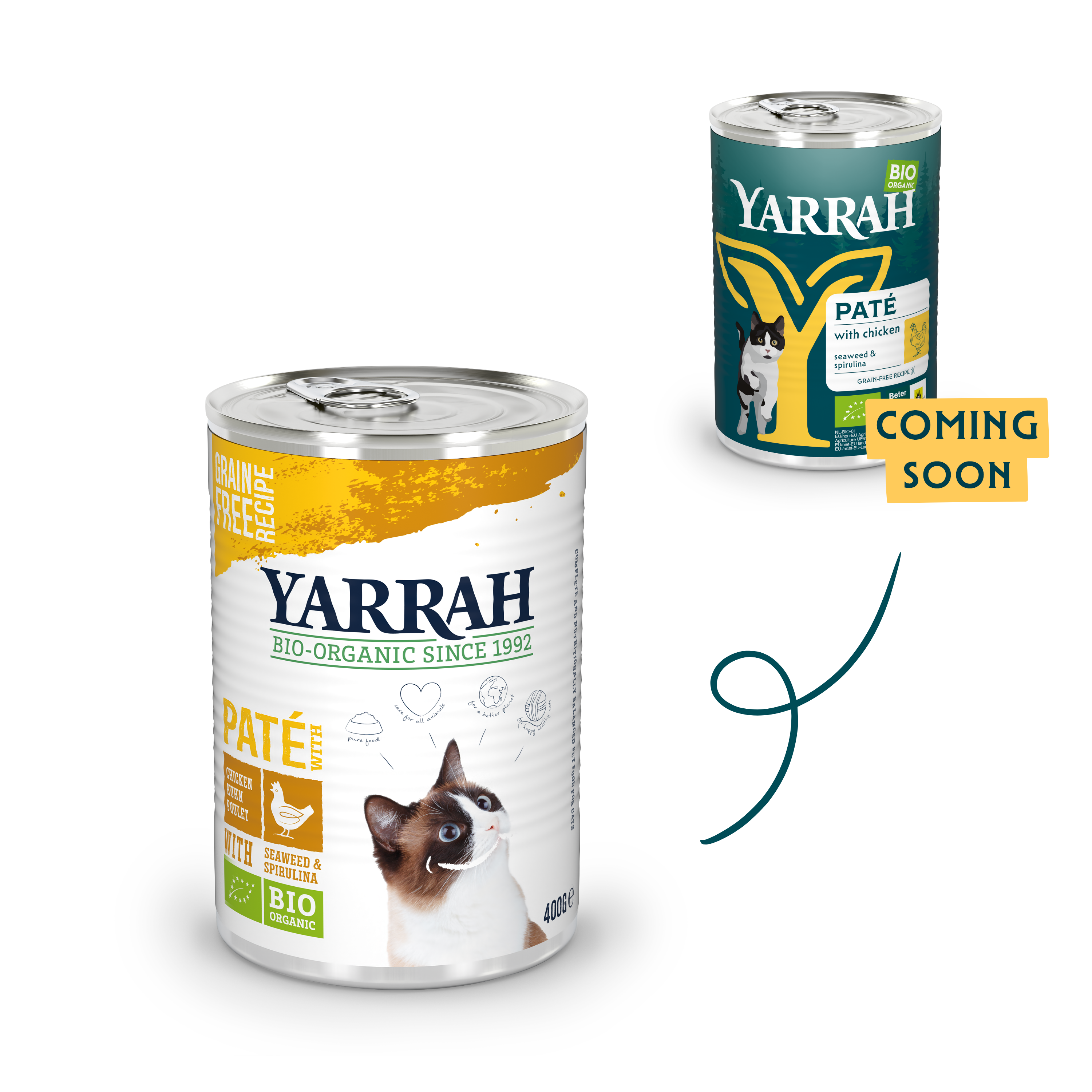 Organic cat food pâté with chicken