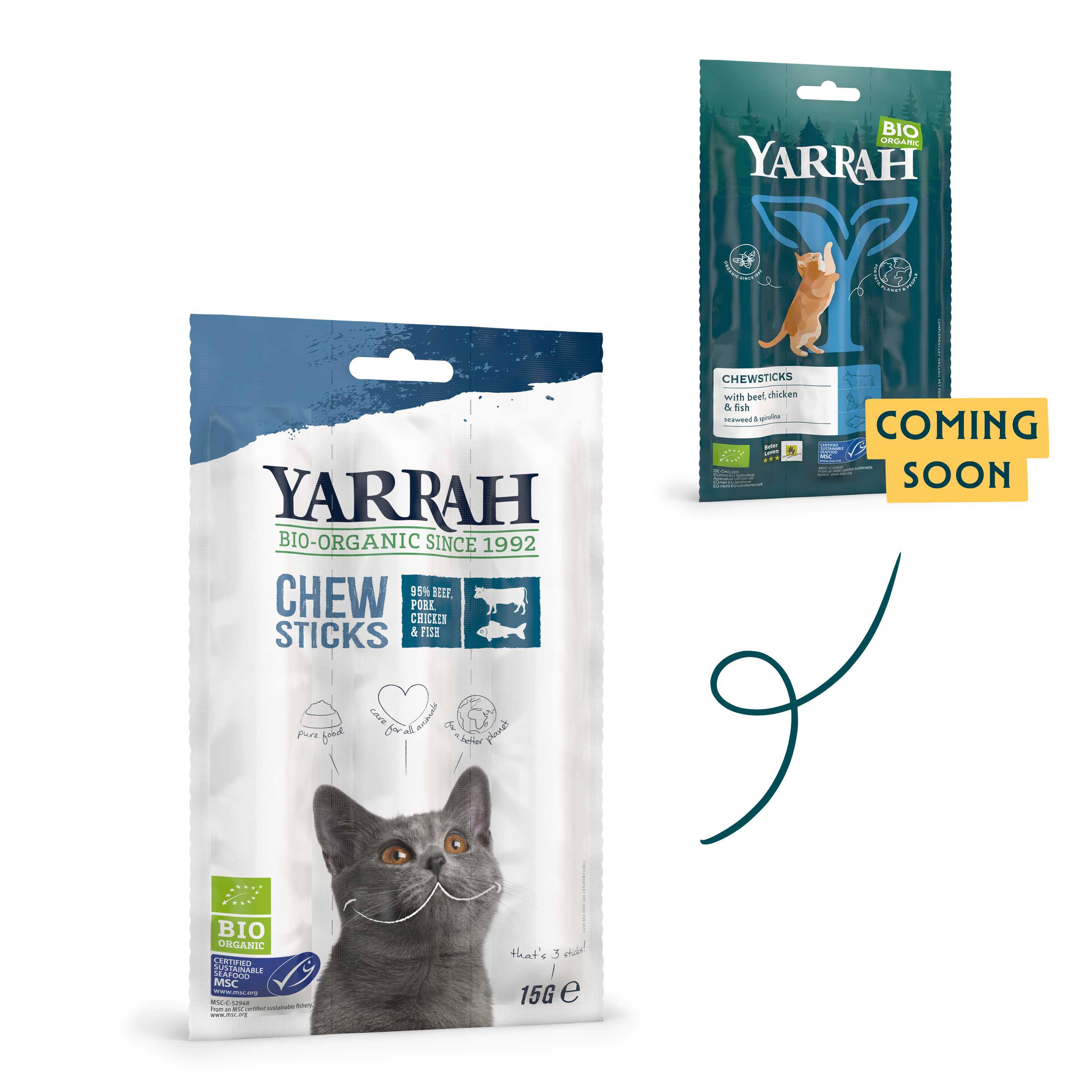 Organic chewsticks for cats